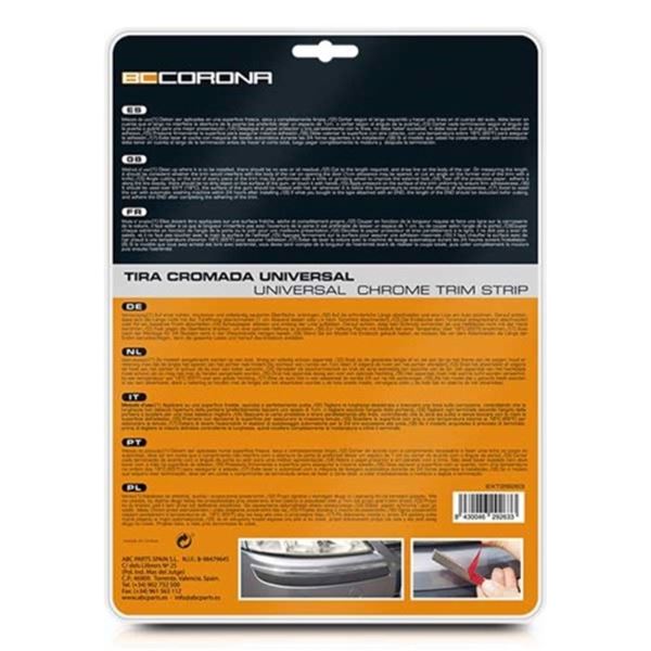 Fita cromada 12 mm x 8 m