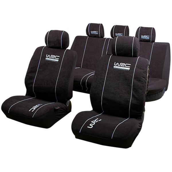 Capas para os bancos do automóvel em preto conjunto completo WRC