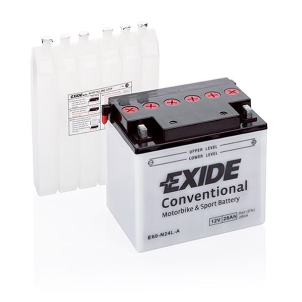 Bateria para motociclos Exide y60-n24l-a 28ah 280a 12v