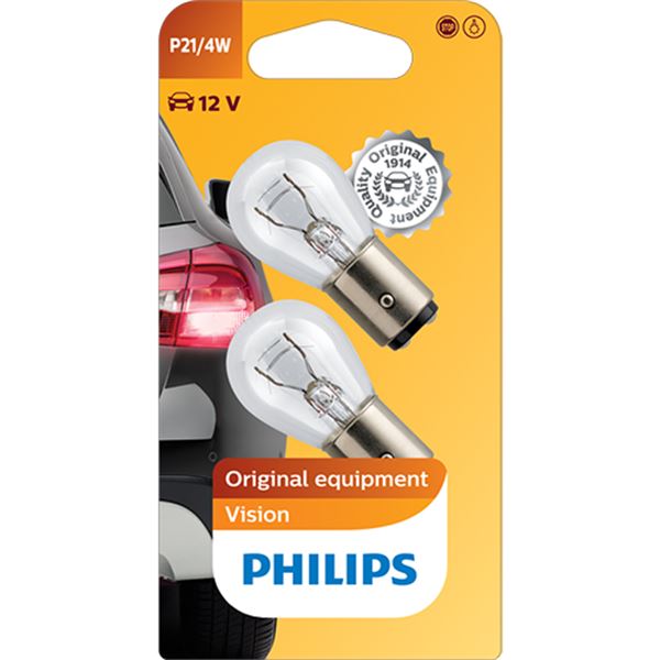 Lâmpada p21 4w Philips premium 12v 2 peças
