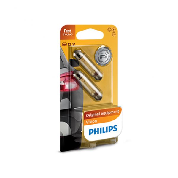 Lâmpada Philips premium t10 5x43 12v 2 peças