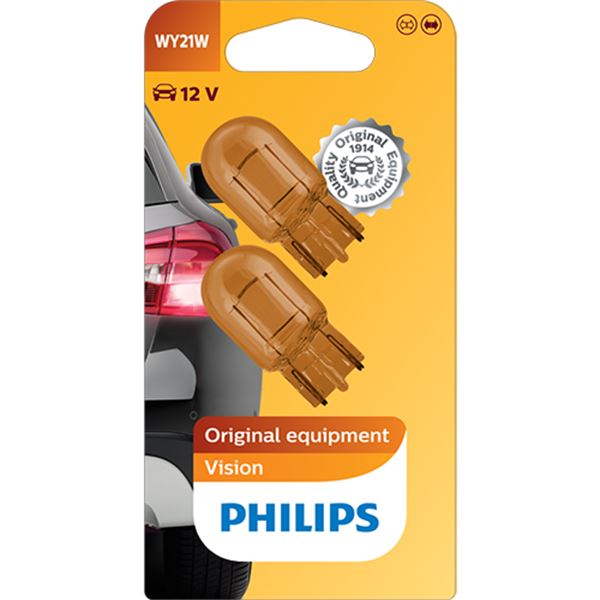Lâmpada wy21w Philips premium 12v âmbar 2 peças
