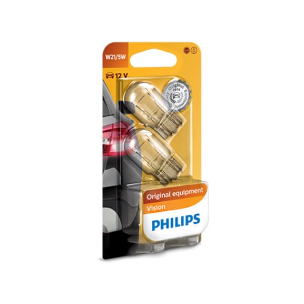 Lâmpada w21/5w Philips premium 12v 2 peças