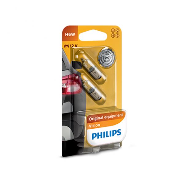 Lâmpada h6w Philips premium 12v 2 peças