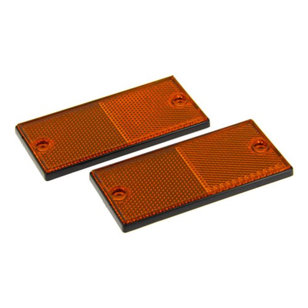 Refletor retangular laranja (2 peças) Feu Vert