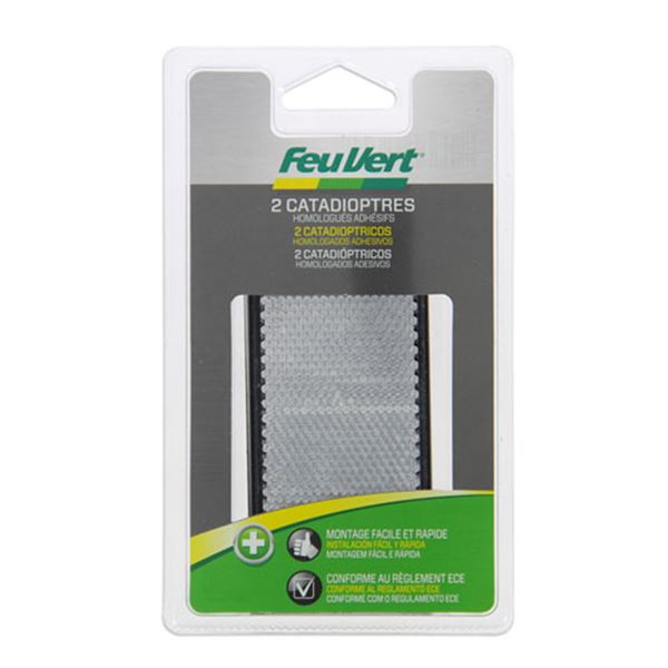 Refletor retangular branco (2 unid.) Feu Vert
