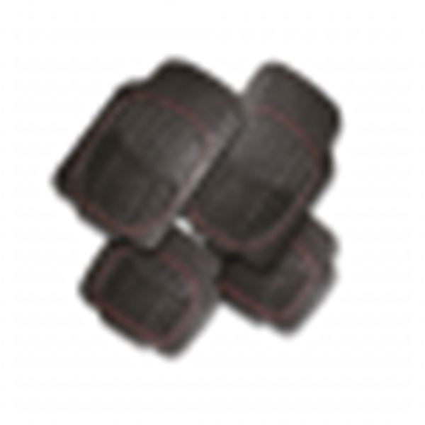 Conjunto de tapetes de borracha bicolor para automóvel