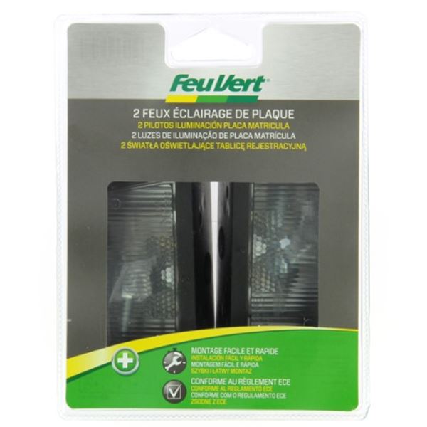 Conjunto de 2 lâmpadas Feu Vert para placa de reboque
