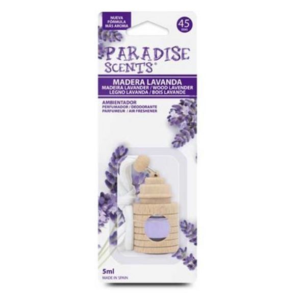 Ambientador para automóvel com aroma a madeira de lavanda Paradise Scents 5 ml