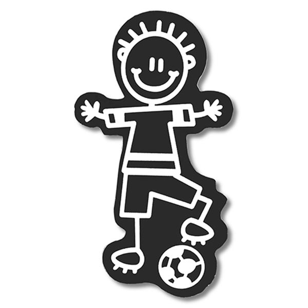 Rapaz autocolante futebol
