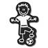 Futebol masculino com autocolantes