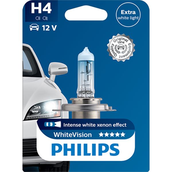 Lâmpada Philips h4 whitevision 60/55w 12v 1 pc