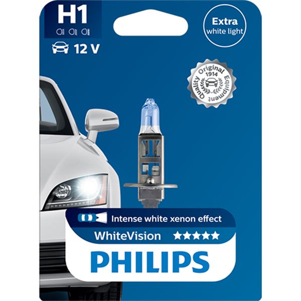 Lâmpada h1 Philips whitevision 55w 12v 1 pc