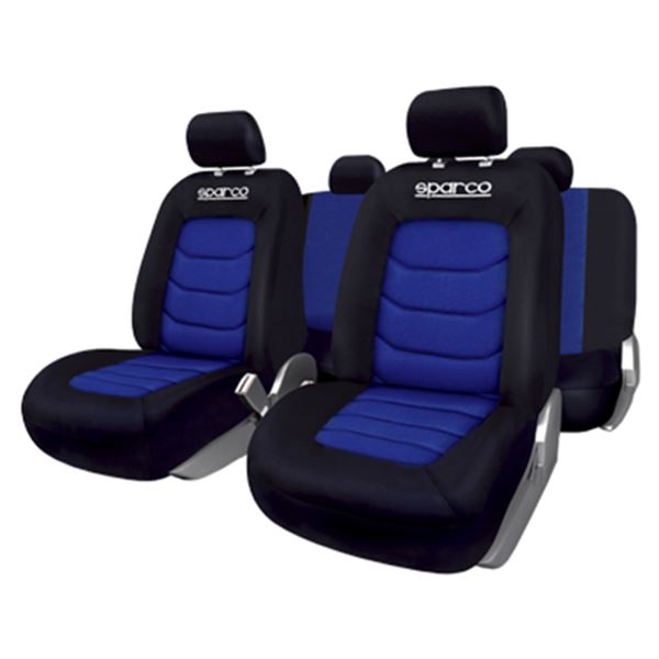 Conjunto completo de capas para bancos de automóvel Sparco azul s-line