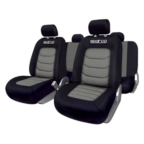 Conjunto completo de capas de assento Sparco s-line cinzentas
