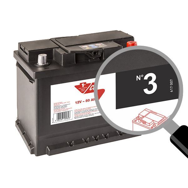 Contacto 3 50ah 440a Bateria de automóvel