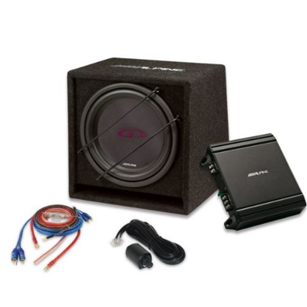 Subwoofer para automóvel Alpine com caixa de graves reflexiva de 12''