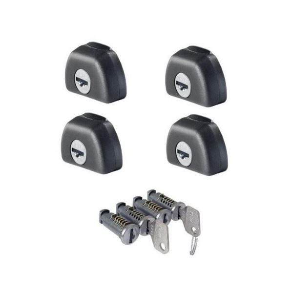 4 tampas + 4 lâmpadas antirroubo Cruz 932-049 barras de tejadilho