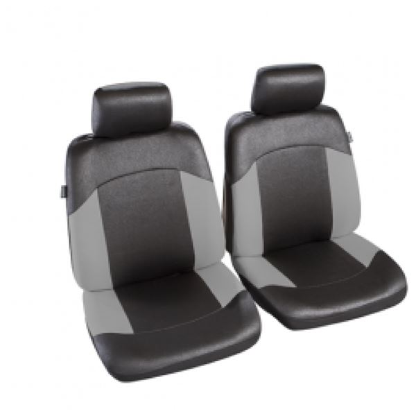 Capas para bancos de automóvel uranus preto/cinzento conjunto frontal