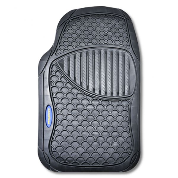 Conjunto de tapetes de borracha preta Goodyear para automóvel