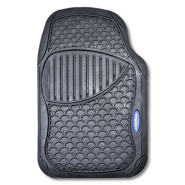 Conjunto de tapetes de borracha preta Goodyear para automóvel