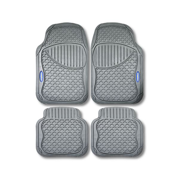 Conjunto de tapetes de borracha cinzenta Goodyear para automóvel
