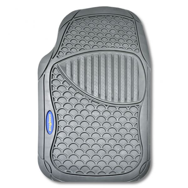 Conjunto de tapetes de borracha cinzenta Goodyear para automóvel