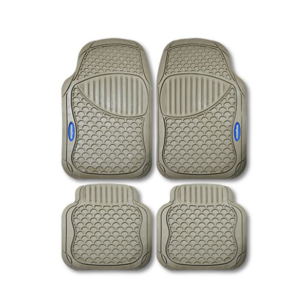 Conjunto de tapetes de borracha Goodyear Beige para automóvel