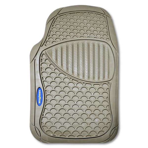 Conjunto de tapetes de borracha Goodyear Beige para automóvel