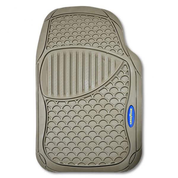 Conjunto de tapetes de borracha Goodyear Beige para automóvel