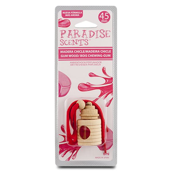 Paradise Scents ambientador de madeira para automóvel, pastilha elástica 5 ml