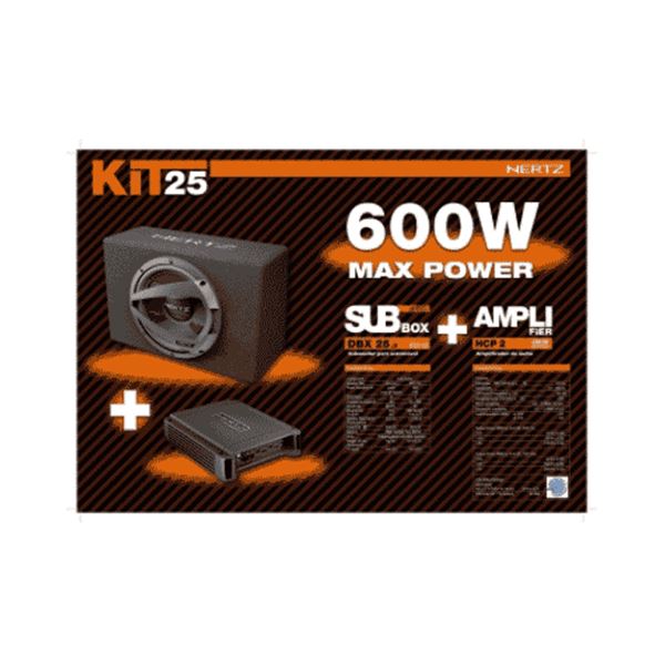 Pack amplificador e subwoofer hertz