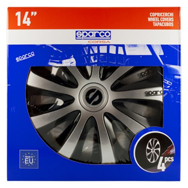 Sparco Sicilia Tampão de rodas bicolores 14 polegadas spc (4pcs)
