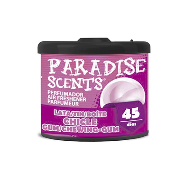 Paradise Scents ambientador para automóvel em lata de 100gr de pastilha elástica