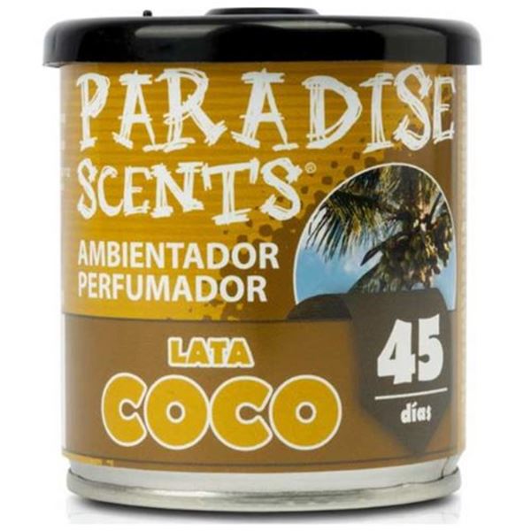 Ambientador para automóvel Paradise Scents lata de coco 100gr