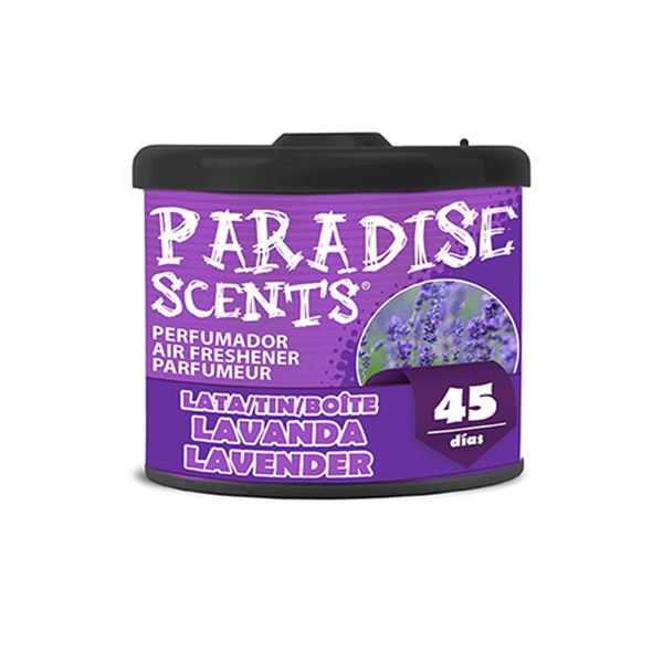 Lata de ambientador para automóvel Paradise Scents lavanda 100gr