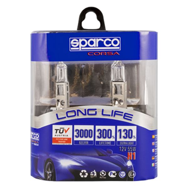 Estojo de lâmpadas Sparco Long Life H7