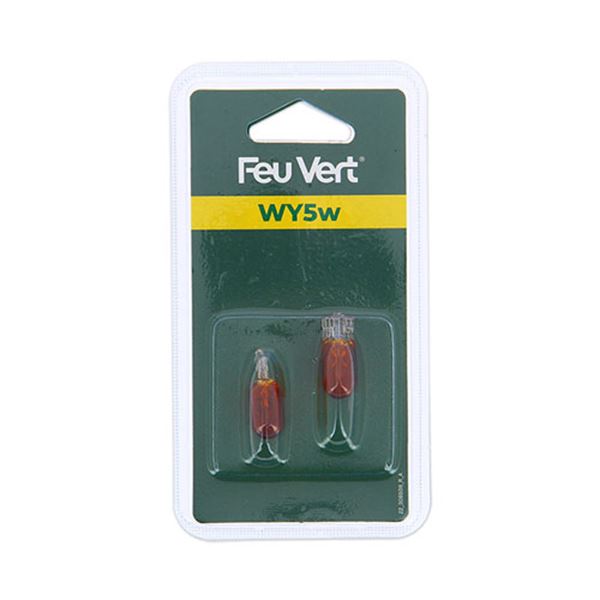 Lâmpada wy5w Feu Vert 12v âmbar 2 peças