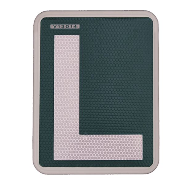 Placa em L para condutores principiantes com 2 ventosas