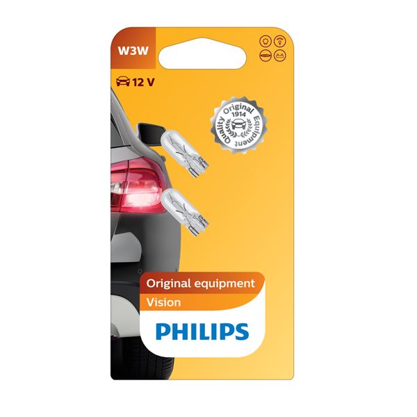 Lâmpada w3w Philips vision 12v 2 peças