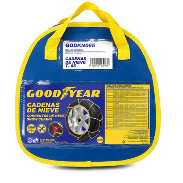 Correntes de neve em aço Goodyear 9mm t.65
