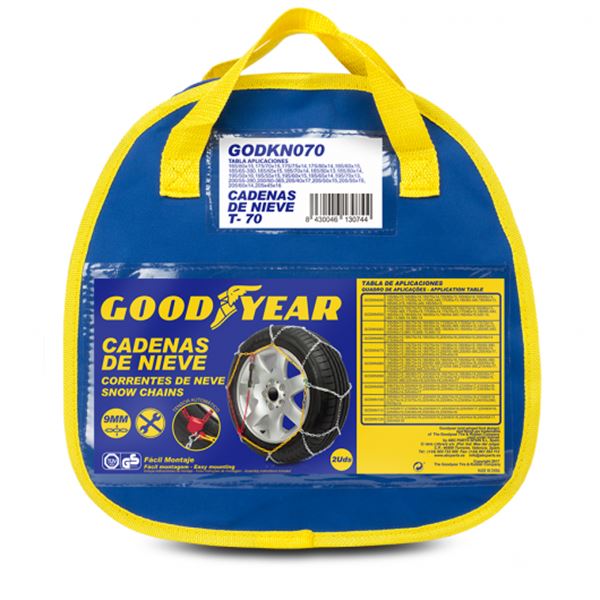 Correntes de neve em aço Goodyear 9mm t.70