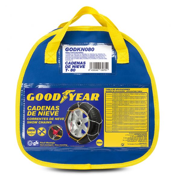 Corrente de aço Goodyear 9mm t.80