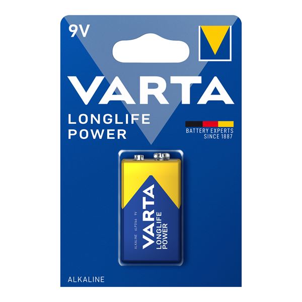 Pilha alcalina de alta energia Varta 9v (1pc)