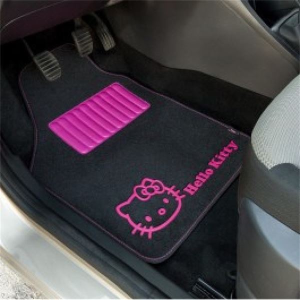 Conjunto de tapetes de carpete Hello Kitty Preto