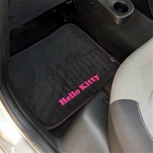 Conjunto de tapetes de carpete Hello Kitty Preto