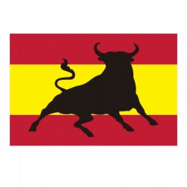Bandeira de Espanha autocolante touro