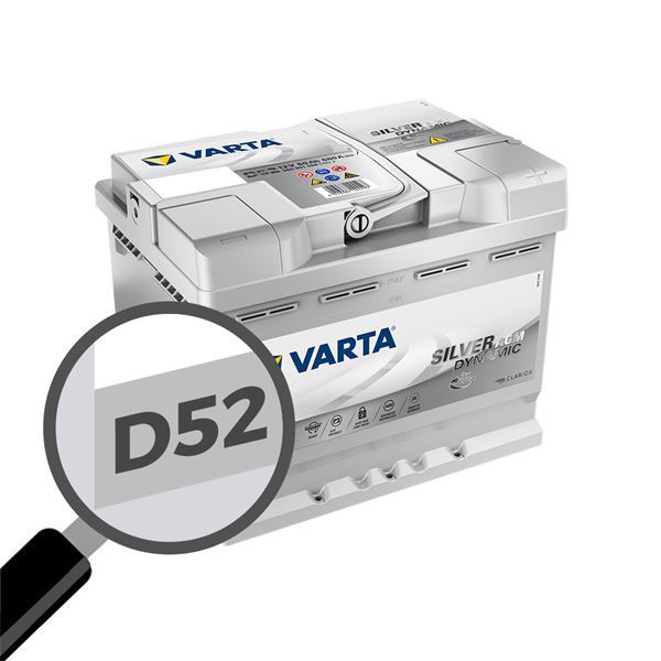 Bateria para automóvel Varta Start Stop agm d52 60ah 680a