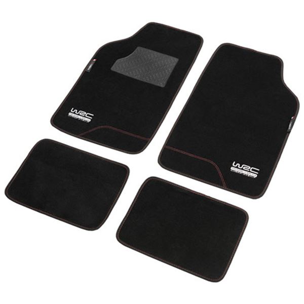 Conjunto de alcatifas preto WRC 4 pcs.