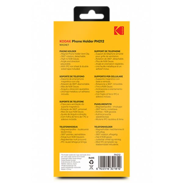 Suporte móvel da grelha de ventilação Kodak, magnético pequeno